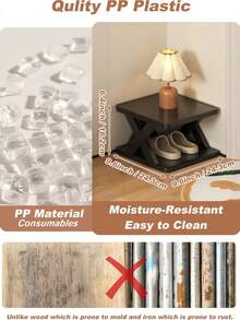 1 pieza Estantería vertical para zapatos de 9/6/3 niveles, organizador de zapatos estrecho que ahorra espacio, estantería pequeña para zapatos DIY independiente para entrada, armario, pasillo, fácil de montar, estructura estable, material de plástico negro y blanco - Multicolor - Ver 12