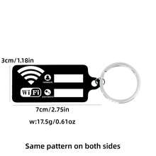 1pc Metal Double-Sided UV Printed WiFi Logo Keychain, Fashion Accessory Bag Charm Key Ring - Multicolor - View 9