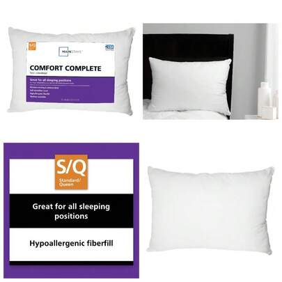 Standard Queen Size Bed Pillows For Side And Back Sleepers, Hotel Quality Down Alternative Gel Cooling Fiber Fill, Soft And Supportive For Adults, Machine Washable, White (Three-Day Delivery)