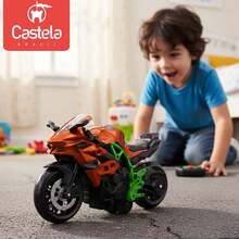 Miniatura Moto Esportiva Metal Pull Back1:14 Laranja Castela - Laranja - Visão 2