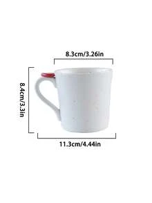 1 Stück minimalistischer, herzförmiger Keramikbecher, kunstvoll gefertigter dreidimensionaler Herzmuster-Kaffeebecher, elegant und visuell ansprechend, geeignet für Heimdekoration, Geschirr, ideal für Kaffeehäuser und Restaurants als Latte-Art-Becher, perfekt als Geschenk, Paar-Set oder festliche Dekoration - Verschiedenfarbig - Übersicht 7