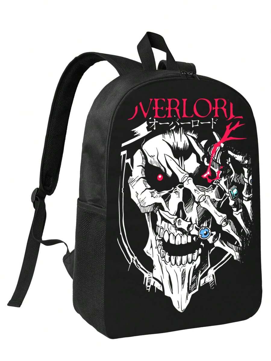 Overlord Ainz Ooal Gown Albedo Skull Professionally Designed Polyester Backpack Perfect For Both Office And Travel. - màu đen - Xem 1