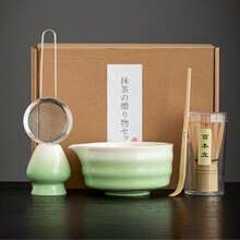 1pc/5pcs Matcha Tea Set, Includes Matcha Bowl, Matcha Whisk, Matcha Cup, Stirrer, Tea Spoon, Tea Bowl Set, Matcha Preparation Tools, Dessert & Beverage Making Tools, Japanese Gift Box, Matsukawara Matcha Stirring Set, Gift For Matcha Enthusiasts - Multicolor - View 6