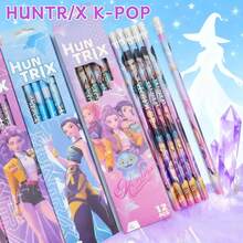 12pcs/Box K-POP Witch Girl Group Cartoon Pencils, Student Stationery Gift, Back To School Season, Suitable For Friends And Classmates - Multicolor - View 1