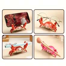 1个螃蟹造型支架，可用作手机支架、笔筒、眼镜架和笔杯，日常尺寸，可作房间和家居装饰，适用于多种场景，稳固防滑设计，承重力强，解放双手，实用多功能支架，大号手机支架，桌面配件，桌面收纳，新奇小物，趣味装饰，经久耐用，底座稳固，可作笔杯、笔筒、手机支架，趣味礼物，个性化礼物，生日礼物，新年礼物，派对礼品 - 彩色 - 查看 3