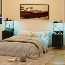 buros para recamaraSimple Wisdom Buros para Recamaracon luz LED y l Mesa de Noce Mesita de Noce ene con 3 Caones de  de  Mesa iliar ene 3 Cls y 3 Gancos en ma de S. Negroburos para recamara - BNegro - Ver 2