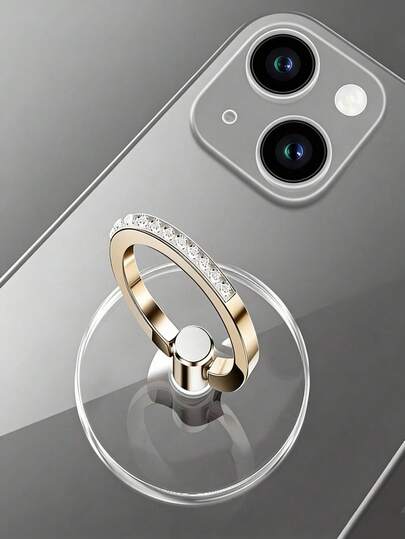 1Pc Minimalist Retro-Luxury Transparent Round Diamond-Inlaid Ring Holder Stand Adhesive Phone Holder & Grip Multi-Color Selections High-End Lacquer Coated Hypoallergenic Washable Fade-Resistant Practical Tech Gadget Christmas-Ready Style Home Movie Marathons Office Client Calls Spring Outdoor Art Sessions Spring Flower Market Shoots Summer Camping Movie Nights Summer Beach Video Blogs 4th Of July Parade Live Streams Autumn Library Studies Fall Family Photo Shoots Winter Holiday Craft Streams Winter