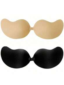 2/1 Pair Invisible Strapless Adhesive Bra: Sexy Silicone Breast Petals, Suitable For Camisole Dresses, Wedding Gowns. Enhances Cleavage And Provides Fuller Bust Appearance. Invisible Mango Cup Bra Inserts - Multicolor - View 10