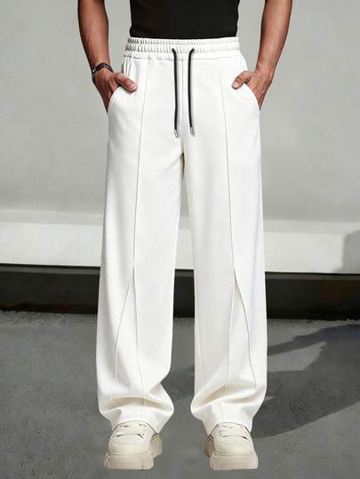 Pantaloni sport casual lejeri pentru bărbați, 1 buc., confortabili pentru activități în aer liber, zilnic, sport, antrenament, alergare, fitness, drumeții, simpli și la modă, versatili, picior drept, toamnă/iarnă