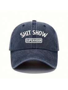 1 Unisex Y2K Style Printed Letter "Shitshow" Baseball Cap, Suitable For Outdoor Sports And Daily Commuting - 卡其色 1 - 查看 7