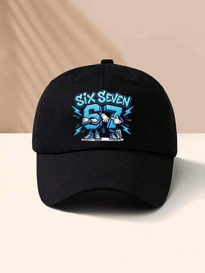 1pc Girls' Baseball Cap, Italian Brainrot Six Seven 67 Baseball Cap, 67th Birthday Gift For Cool Boys, 67 Six Seven Valentine's Day, Baby Hat, Casual Versatile Hat, Children's Gift, Suitable For Travel, Vacation And Outings, Essential For Summer Beach