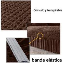 fundas para Sala cubre sillon s elástica de cubre Sofá Suave con Elasticidad de fundas para sala funda sofa y sillones fundas para salas Antideslizante lavable Cómodo (Chocolates 1 Plaza),40806697 - Blanco y Negro - Ver 6