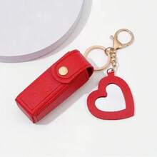1pc Leather Lipstick Holder With Heart-Shaped Mirror, Women Makeup Keychain.Heart-Shaped Mirror Decor Red Packet, Multi-Color Women Makeup Bag, Heart-Shaped Bag Decor Fashion Keychain Pendant, Wallet, Handbag, Bag Accessories, Cosmetic Bag, Cosmetic Bag, Cosmetic Bag, Cosmetic Bag, Cosmetic Storage Bag, Travel, Cosmetic Pouch, Bag, Vanity, Cosmetic Pouch, Travel Essentials, Cosmetic Bag, Travel Essentials, Vanity Accessories, Small Cosmetic Bag, Cosmetic Pouch - Nhiều màu - Xem 11
