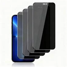 4PCS Anti Privacy Full Coverage Glare Scratch Resistant Tempered Glass Front Film Anti-Fingerprint Phone Screen Protectors Compatible With Phone 17 16 15 14 13 12 11 Pro Max XR X XS Max Plus Phone Protective Anti Spy Glass Compatible With Phone 17 Pro Max,Phone 16 Pro Max - Black-4PCS - View 8