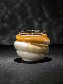 250ml Niche Design Circle Glass Cup, Personalized, Heat-Resistant Water Mug, Iced American/Latte Coffee Cup, Special Beverage Cup - Clear - View 1