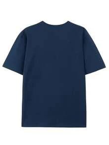 FNI Fusion Men' Crew Neck T-Shirt | Dark Design Commemorating The 250th Anniversary Of The United States (1776 - 2026) - 藏青色 - 查看 2