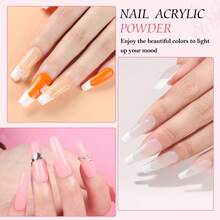 PEACECOLOR Acrylic Nail Kit With UV LED Lamp 24 Colors Glitter Acrylic Powder Set 60ML Acrylic Liquid With Base Top Coat Acrylic Nail Complete Starter Kit Nail Extension Gift For Women - 02多色 - 查看 8