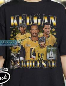 Keegan Kolesar Hockey T-Shirt, Vegas Golden Knights Hockey T-Shirt, 90s Vintage Hockey Shirt, Hockey Gift For Fan - 黑色 - 查看 1