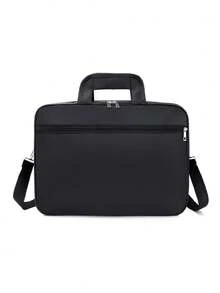 1 pieza Bolso para laptop negro, maletín de negocios minimalista de gran capacidad y de moda - Multicolor - Ver 4