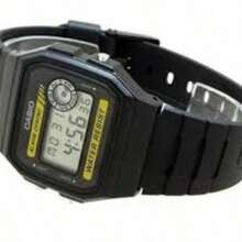 Casio 卡西欧男士运动休闲手表，计时功能，圆形表盘，硅胶表带，石英机芯，适合日常运动、户外活动和街头风格佩戴，可作为圣诞礼物、男士配饰和男士生日礼物 - 黃色 黑色 - View 6