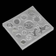 4 unids/set En Forma de Engranaje 3D Art Decortive Pastel de Chocolate Fondant Molde DIY Resina Joyería Colgante Decortion,40811389 - Multicolor - Ver 6