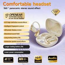 NEW SENYANG Senyang True Wireless On-Ear Căști Bluetooth Sport Confortabile Agățate Căști Video TWS HIFI Dolby Bass ACC Stereo HD Căști de Apel Pentru Android Pentru iPhone Telefon Mobil Gming Earphones Căști Inteligente Pentru Cadou de Ziua Îndrăgostiților - Negru - Vizualizare 1