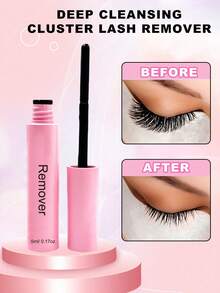 Waloshow 2pcs/Set Pink Eyelash Glue & Remover, Suitable For DIY Eyelash Extension, Cluster Lash Adhesive With Super Strong Bonding, Latex-Free, Waterproof, Eyelash Extension Glue (5ml*2)
