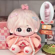 20cm Cotton Doll Wig, High Temperature Fiber Single Ponytail, Hair Clip Curly Ponytail (Hair Only) - Multicolor - View 13