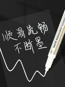 10pcs/Pack 1.0mm White Permanent Marker Pens, ART WALKER Brand, For Metal, Ceramic, Glass, Leather, Film, And Dark Materials Writing, Marking - Marker - View 3