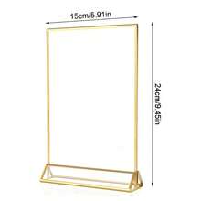 Gold Border Transparent Acrylic Table Cards Ornament Clear Picture Frame Sign Display Wedding Party Number Plate Restaurant Table Menu Stand - Multicolor - View 12