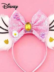 1pc Disney Daisy Duck Ear Headband, Mickey Mouse Ears Hair Hoop For Party, Holiday, Christmas Gift - Multicolor - View 3