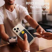 适用于 17 Pro Max 的通用磁吸卡包，兼容 Magsafe 16、15、14、13、12 等多种机型，带磁吸功能的卡槽，适用于大多数智能手机 - 彩色 - 查看 9