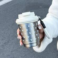 1pc Cute Stainless Steel Vacuum Insulated Cup 320ml Small Direct Drinking Cup Portable Travel Cu - Multicolor - View 16