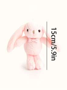 1pc Cute Cartoon Rabbit Ear Bow Plush Keychain, Bag Charm Accessory, Women's Keyring, Bag Pendant, Key Chain, Car Key Chain, Back To School Gift, Couple Gift, Wedding Party, Bride Gift, Single Party, Birthday, Holiday, Anniversary, Graduation, Christmas Gift - Multicolor - View 7