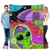 Soft Cartoon Blanket Comfortable Multi Function Plush Throw Cozy Bedding Essentials For Home Sofa Bedroom Gift - 彩色 - 查看 4