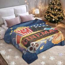 Soft Cartoon Blanket Multifunctional Comfortable Throw Cozy Plush Fleece Versatile Bedding Sofa Decor Warm Gift - 彩色 - 查看 3