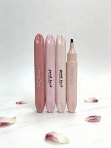 4支/套粉色渐变荧光荧光笔，适用于勾勒轮廓、记笔记、标记，学生和办公人士均可使用。学习用品，返校文具，情人节理想礼物。 - 粉紅色 - 查看 3