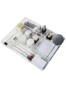 1/5/6/7/8pcs Set Transparent Plastic Drawer Storage Boxes, 4 Sizes Desktop Drawer Divider Boxes, Multi-Functional Transparent Cosmetic Storage Containers, Suitable For Skincare, Stationery, Miscellaneous, Applicable For Bathroom, Kitchen, Office, Bedroom, Holiday Gift - Clear - View 8