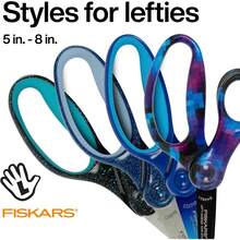 Tijeras con purpurina para estudiantes zurdos de 7 pulgadas, para niños de 12 años, tijeras para zurdos para la escuela o manualidades, suministros para el regreso a la escuela - Diestros - Ver 6