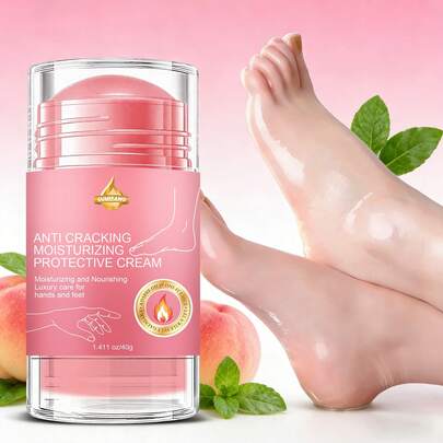 Crema hidratante y nutritiva con 2% de ácido salicílico, aceite de árbol de té y aceite de coco con extracto de melocotón - Ayuda a calmar, iluminar, hidratar y brindar un cuidado lujoso para manos y pies