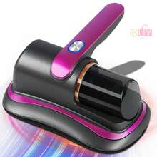 Mini Aspiradora Inalámbrica Para Eliminación De Ácaros Con Luz Utravioleta Aspiradora Portátil Inalámbrica, Aspiradora De Colchones, Aspiradora De Cama Uv InaláMbrica De Mano, MáQuina De Limpieza Silenciosa Para Eliminar áCaros, SuccióN Fuerte Y Bajo Nivel De Ruido, Luz Uv, Filtro Hepa Lavable Para Limpieza Profunda, Aspiradora De Mano Que Limpia Eficazmente La Cama, Aspiradora De Colchones Con Cable Para Camas, Almohadas, SofáS De Tela, Alfombras - Morado - Ver 11