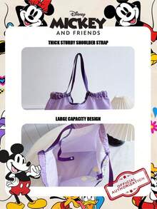 Disney 1 Pc Official Licensed Mickey Mouse Storage Bag Foldable Shopping Bag High-Capacity Tote Bag Drawstring Shoulder Bag Lightweight Handbag Official Licensed - Verifiable For Lady/Girls/Women Perfect For Daily/Shopping/Going Out - Multicolor - View 9