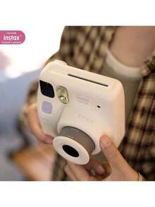 FujiFilm Mini SE立拍立得相機 3吋相紙自動曝光 便攜機身自備自拍鏡 記錄生活即刻呈現 - 白色 - 查看 3