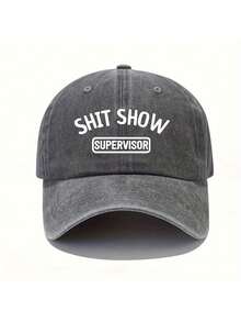 1 Unisex Y2K Style Printed Letter "Shitshow" Baseball Cap, Suitable For Outdoor Sports And Daily Commuting - Màu kaki 1 - Xem 8