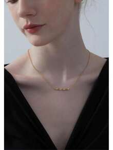 1件精致波浪项链 女士优雅海洋波浪项链 女士女孩冲浪沙滩饰品（无盒） - 銀色 - 查看 3