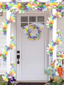 1/2 件 78 英寸金属丝花环，适用于门、树、楼梯、壁炉架、复活节派对装饰、节日庆典、主题派对、室内家居装饰 - 彩色 - 查看 10