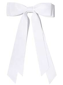 5pcs/1pc Ladies Elegant Street Style Retro Palace Chic High Quality Minimalist Fashion Large 24cm/9.45in Black/White/Beige/Pink/Coffee Double-Deck Bowknot Barrette, Suitable For Women Everyday/Holiday/Work Wear Alligator Hair Clip Hair Accessories Claw Clips Hair Claws Hair Barrettes, Winter Outfit For Women, Bows, Cute, Valentines Accessories, Head Accessories, Hairpin - Multicolor - View 14