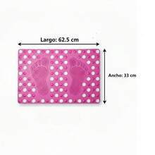 Tapete De Baño Antiderrapante Para Regadera Con Ventosas En Forma De Pies - Rosa Fucsia - Ver 6
