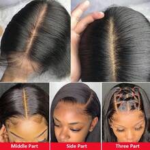 NATAN 40 Inch Super Long Straight Hair Wig Women's Wig Universal Mid-Length Straight Cover Cosplay Basic Wig Can Be Cut And Styled At Will DIY Wig Extension Extension Daily Wear Party Show Christmas Gifts - Natural & Black - View 7