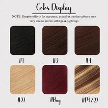 7pcs Remy Human Hair Straight Clip-In Hair Extensions, Black - S1 - View 11